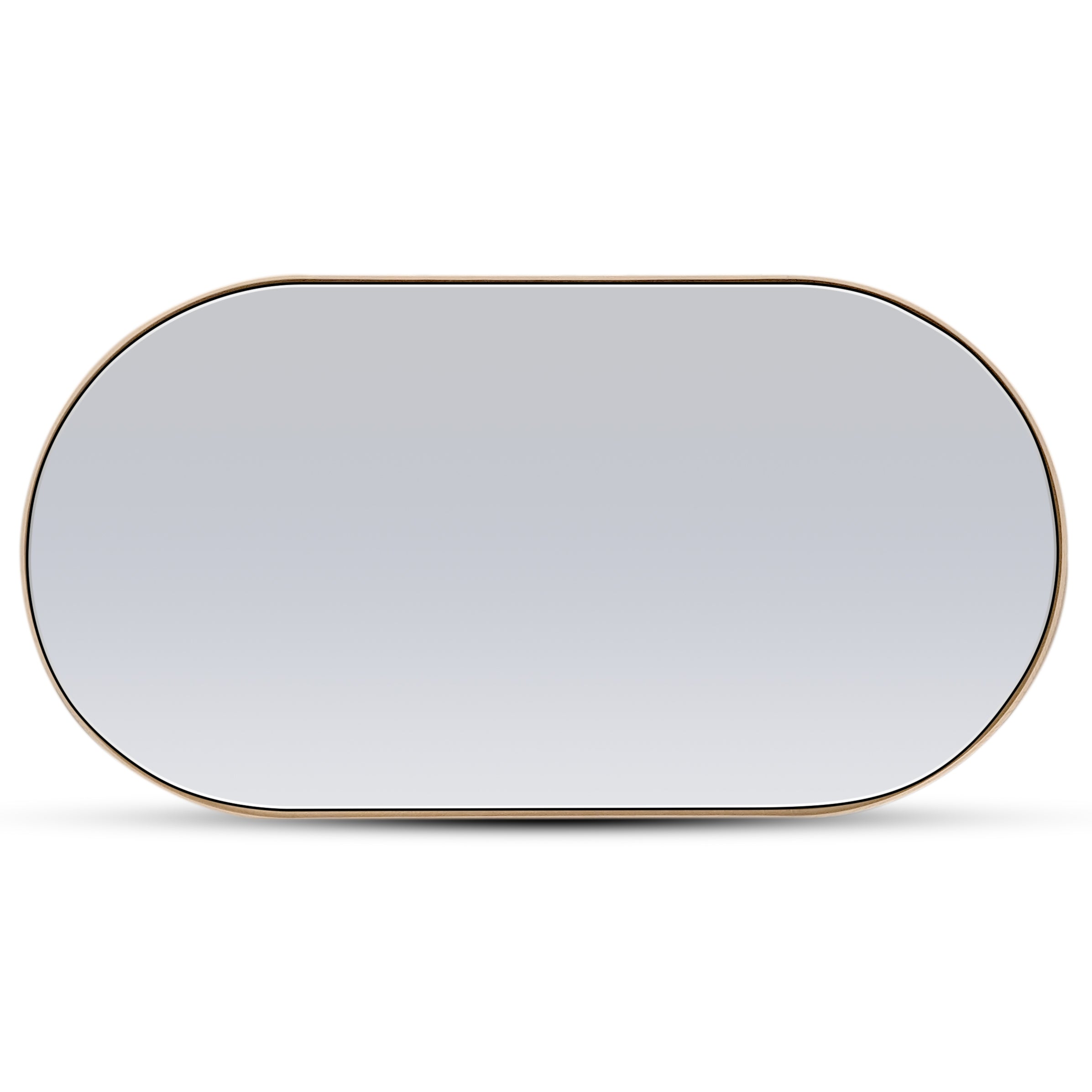 Red oak oval mirror 56 | Saddle