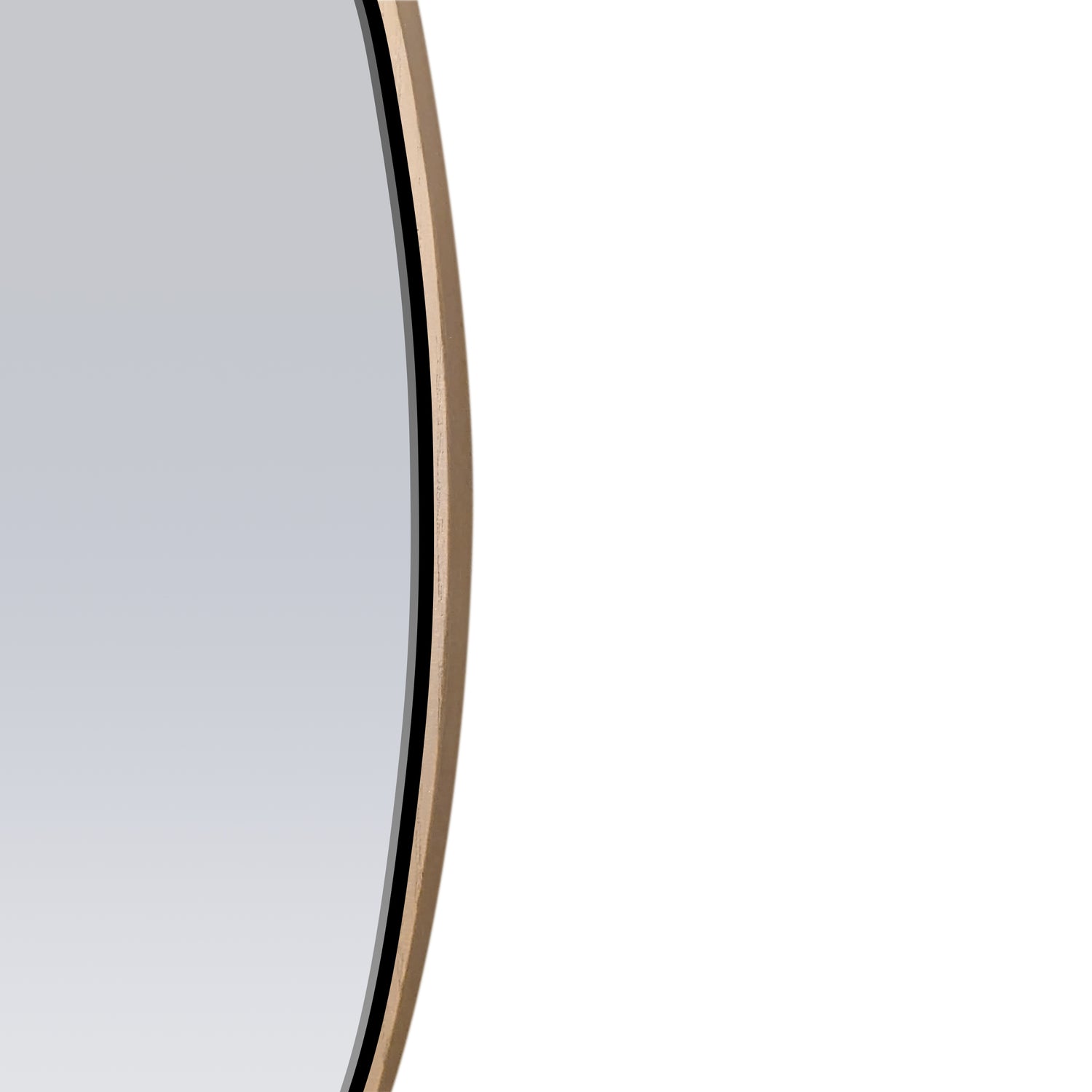 Red oak oval mirror 38 | Saddle