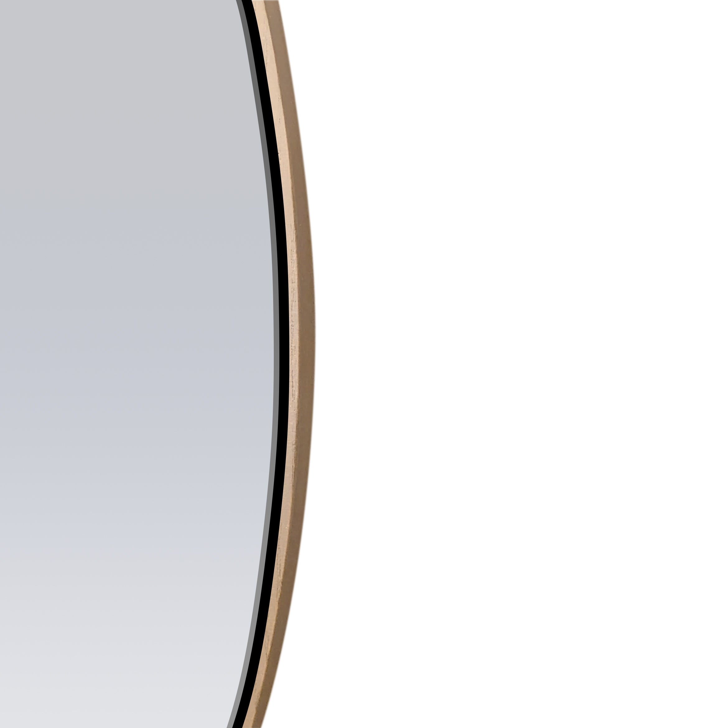 Red oak oval mirror 38 | Saddle