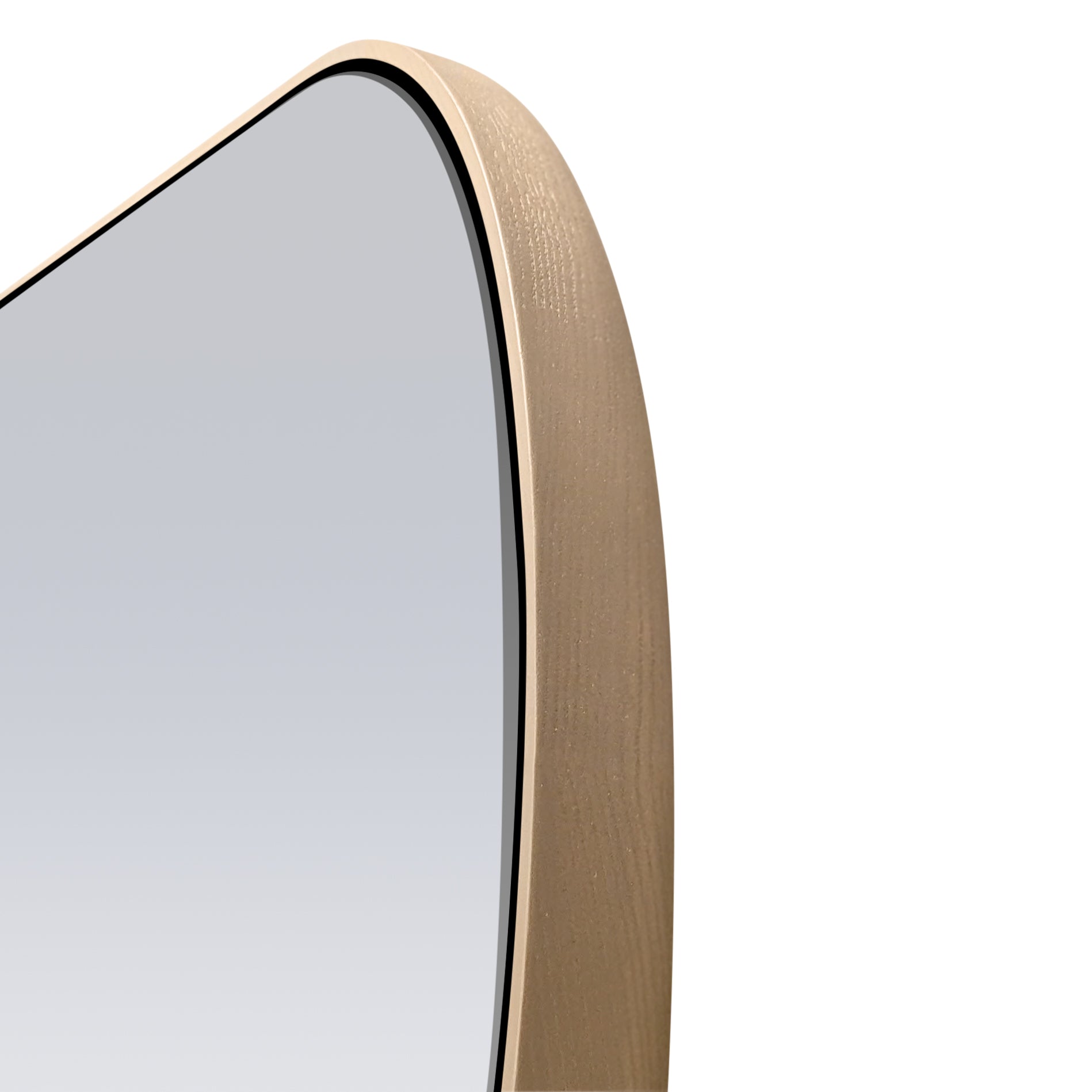 Red oak oval mirror 56 | Saddle