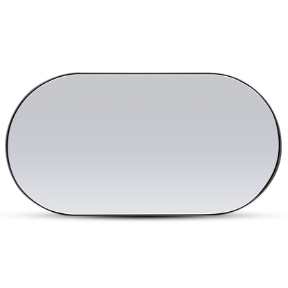 Red oak oval mirror 56 | Onyx