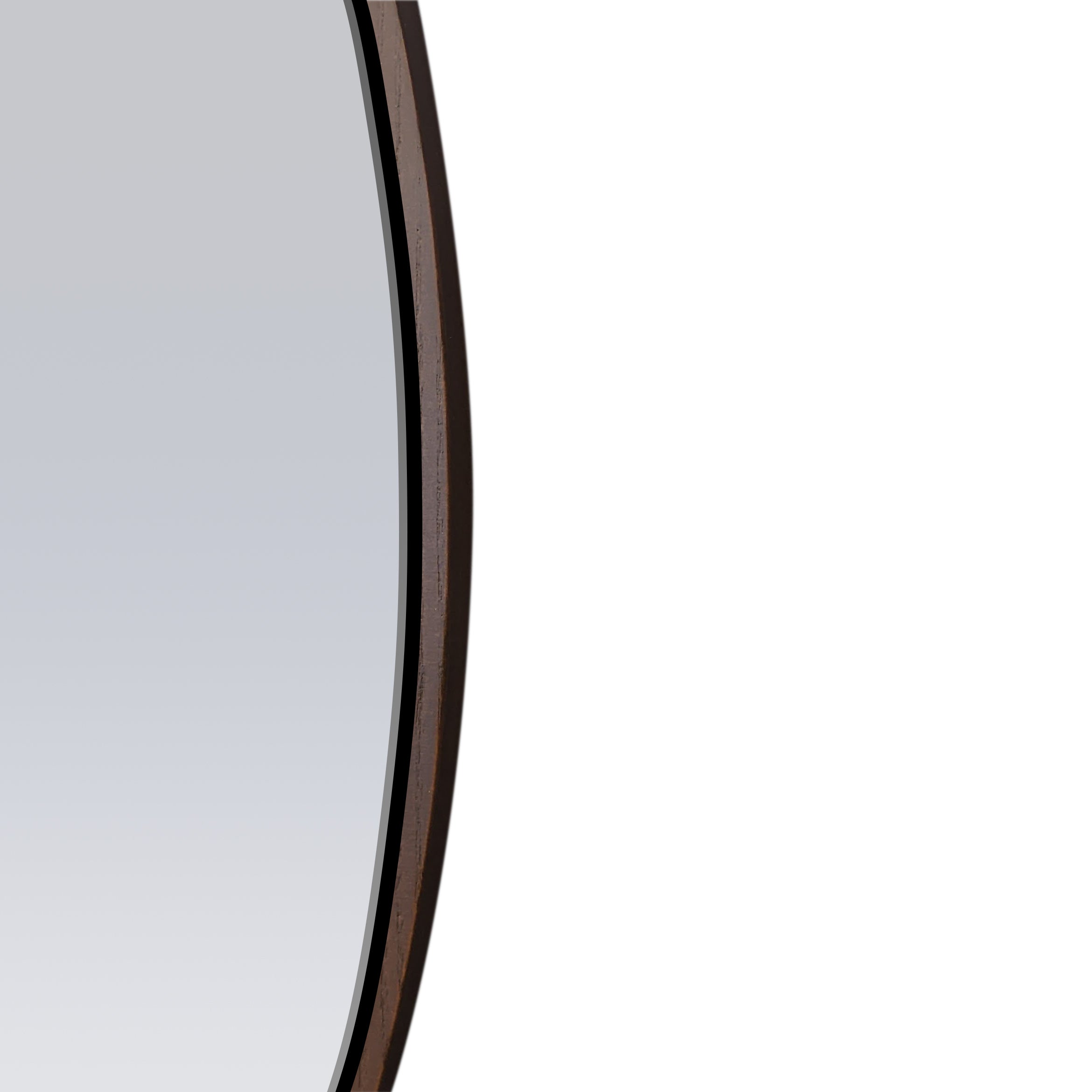 Red oak oval mirror 38 | Pecan