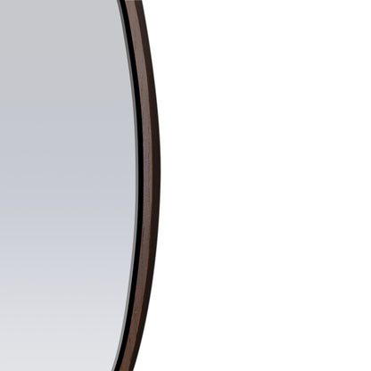 Red oak oval mirror 56 | Pecan