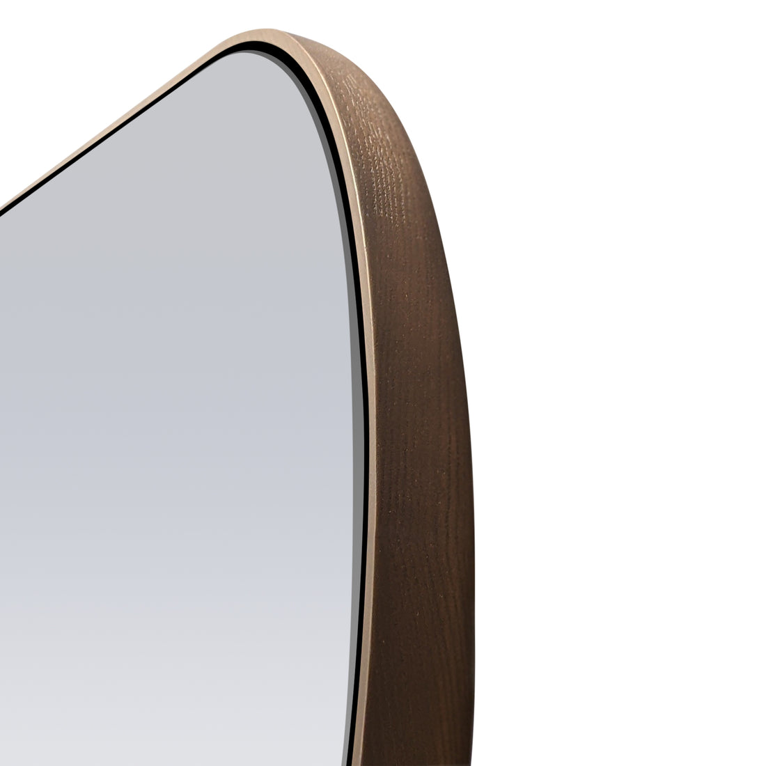 Red oak oval mirror 56 | Pecan