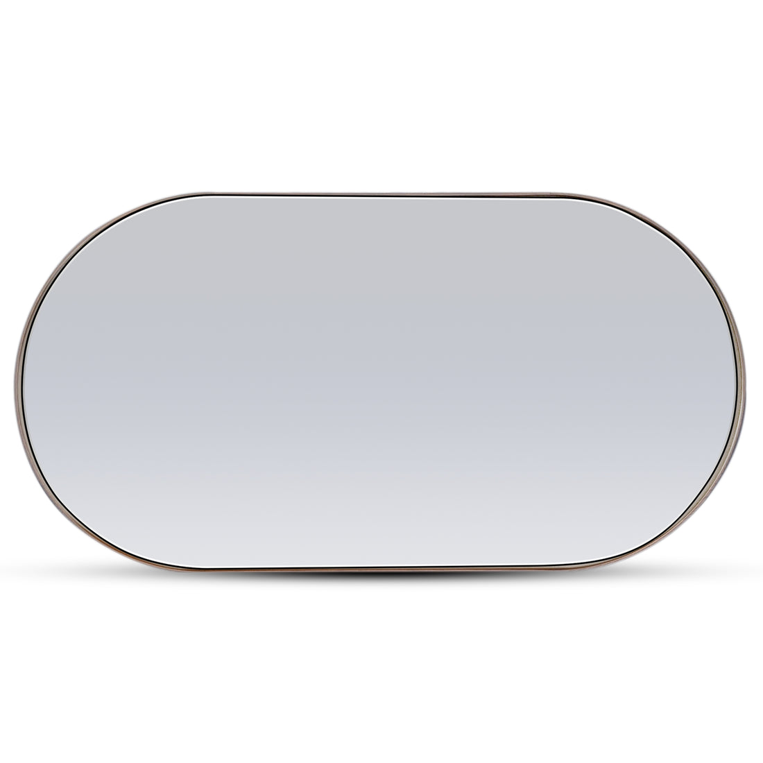 Red oak oval mirror 56 | Pecan