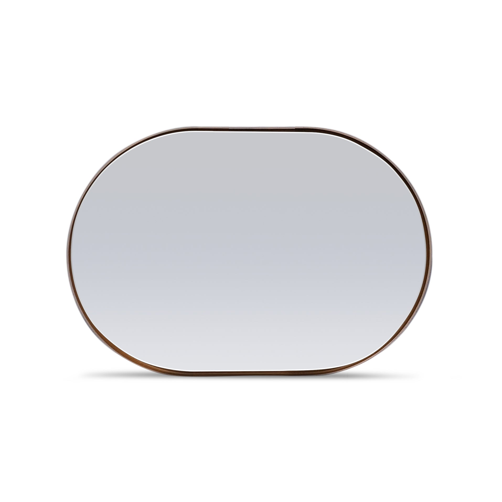 Red oak oval mirror 56 Essence | Pecan