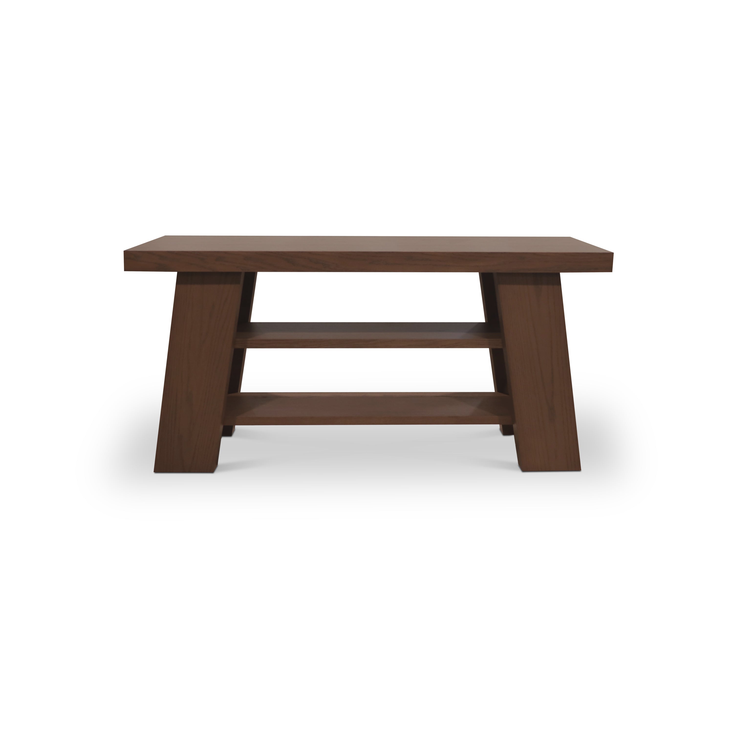 Wood console table origin | PECAN