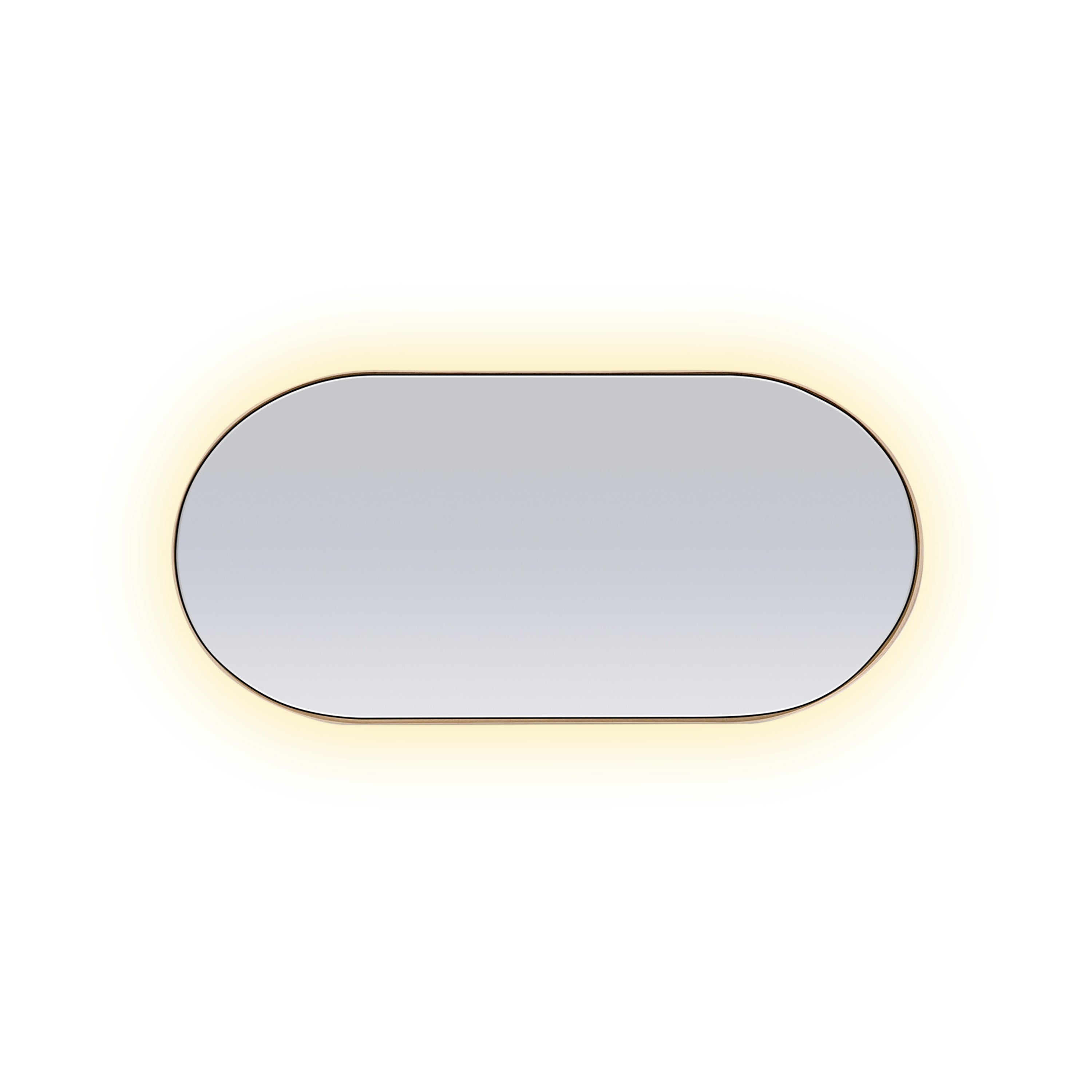 Red oak oval mirror 38 | Authentik