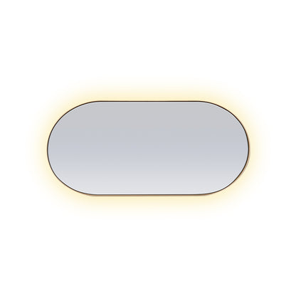 Red oak oval mirror 38 | Authentik