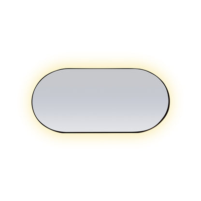 Red oak oval mirror 38 | Onyx