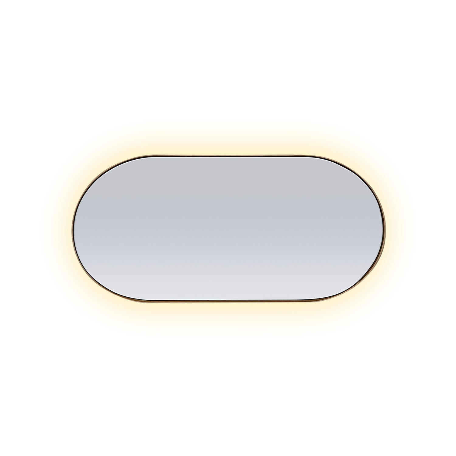 Red oak oval mirror 38 | Pecan