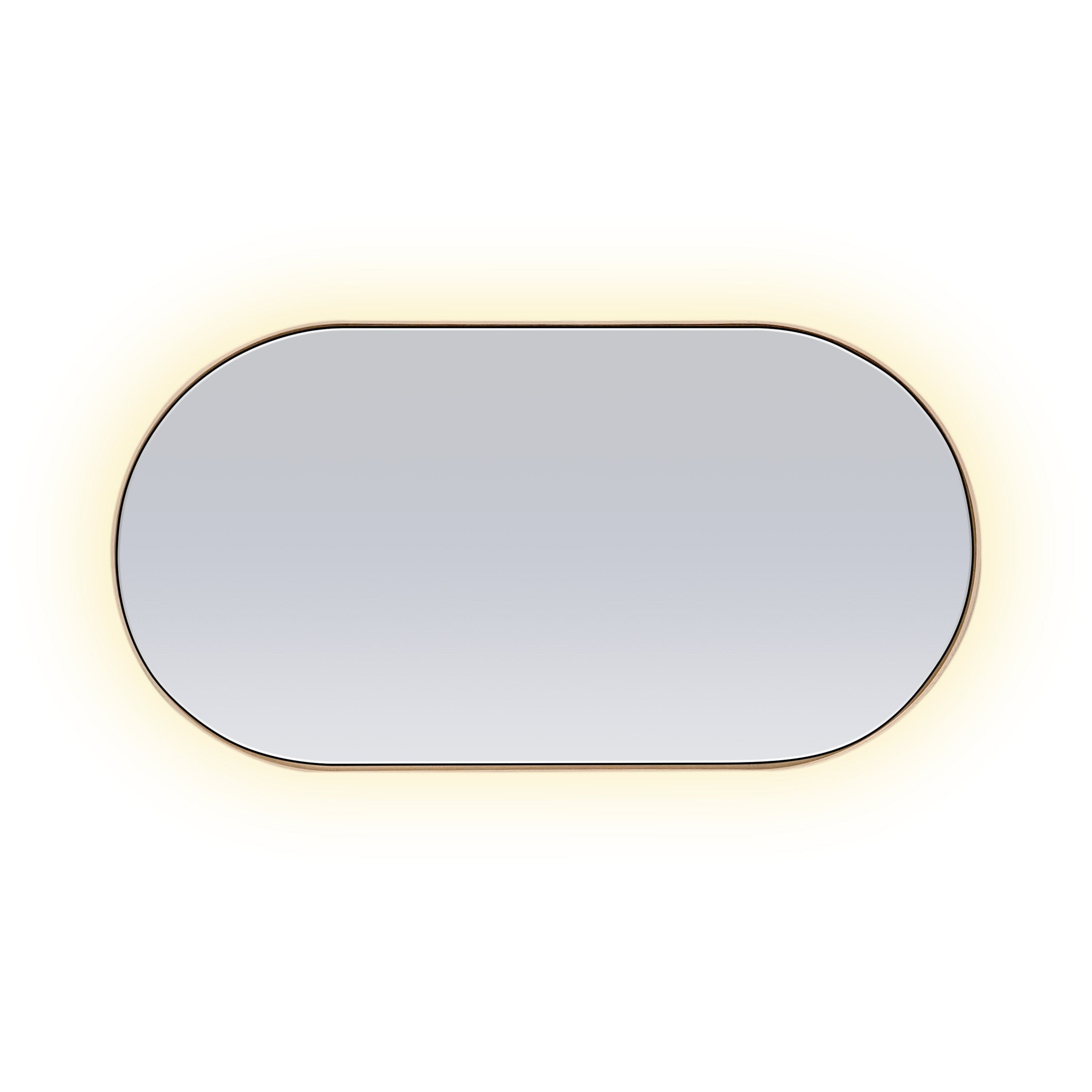 Red oak oval mirror 56 | Authentik