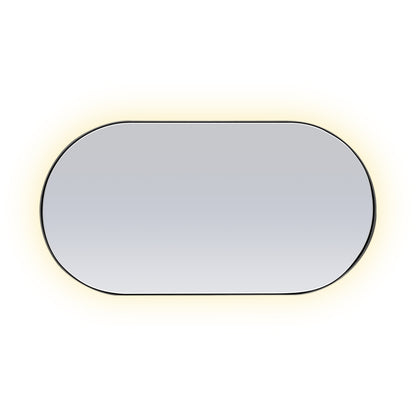 Red oak oval mirror 56 | Onyx