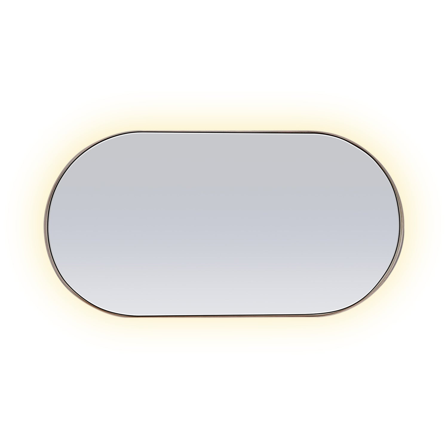 Red oak oval mirror 56 | Pecan