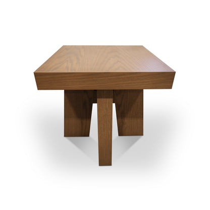 Wood side table | Saddle