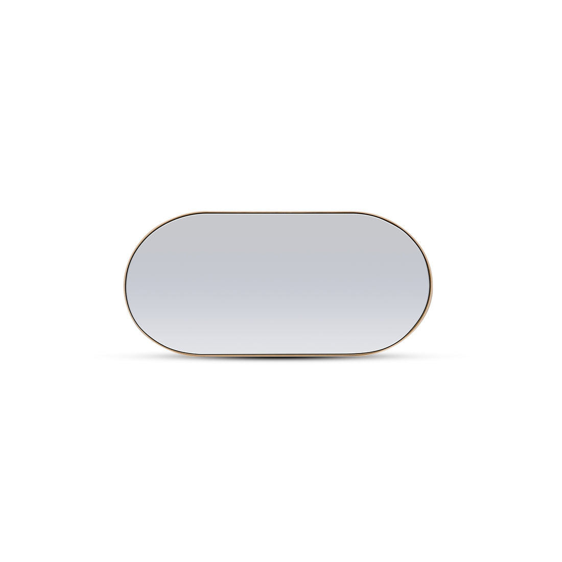 Red oak oval mirror 38 | Saddle