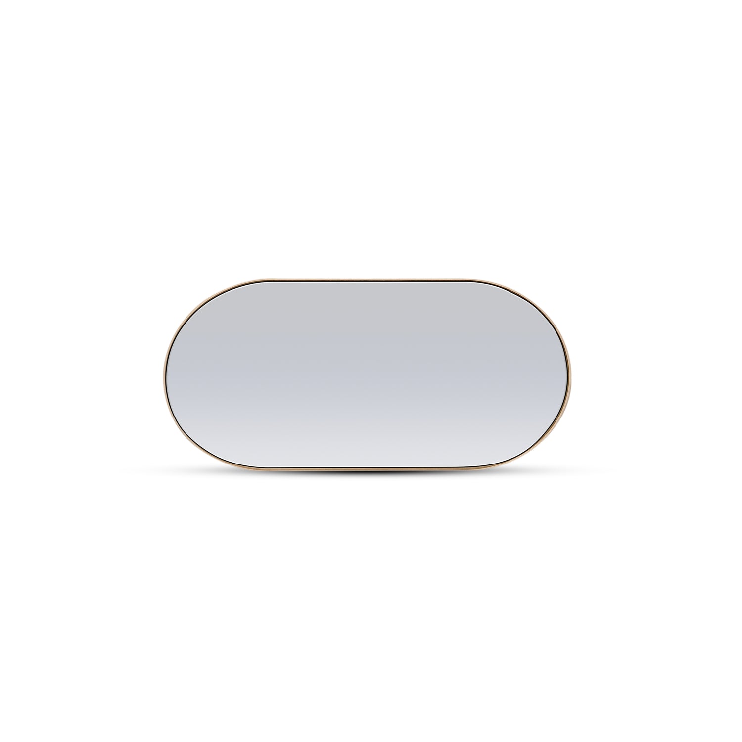 Red oak oval mirror 38 | Saddle