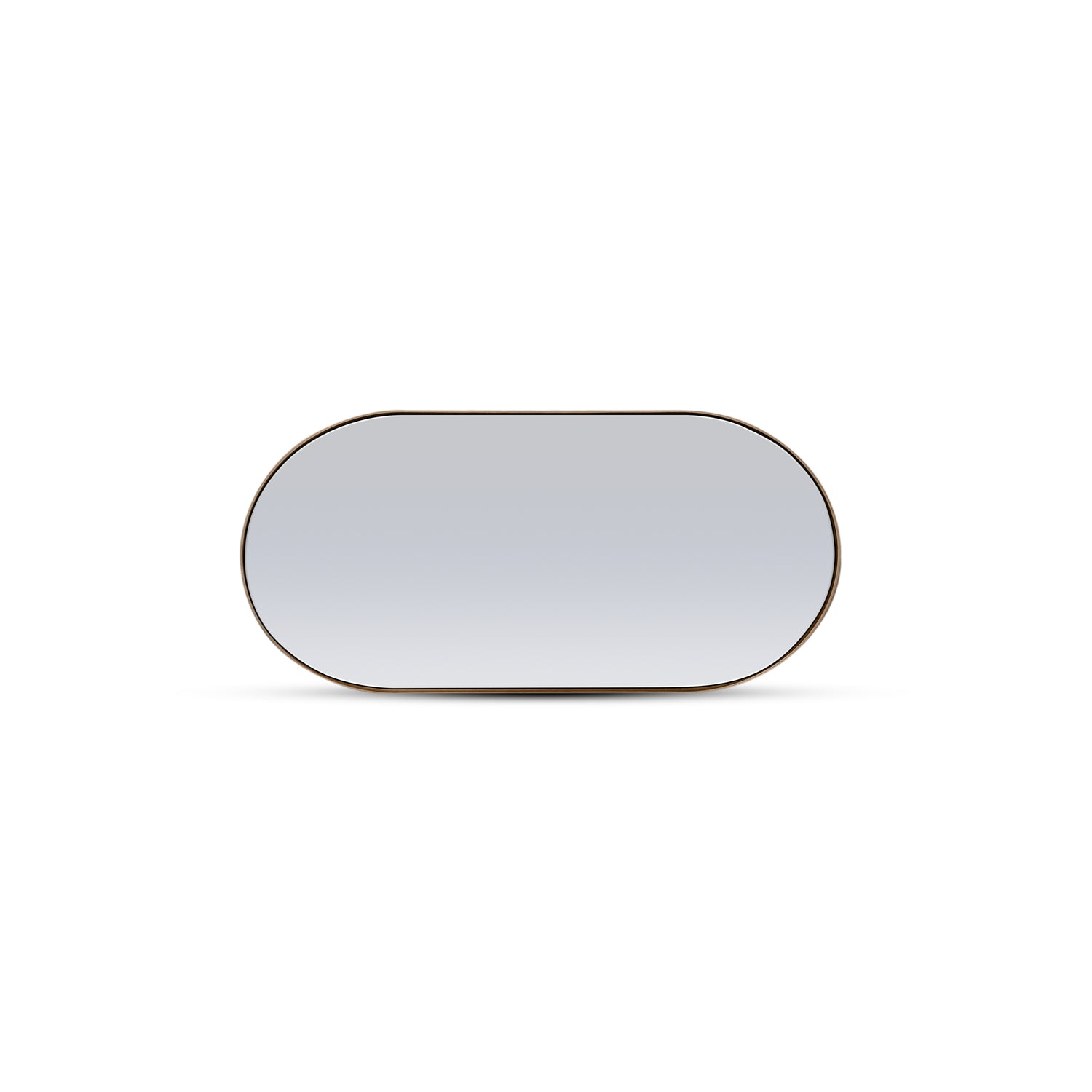 Red oak oval mirror 38 | Pecan