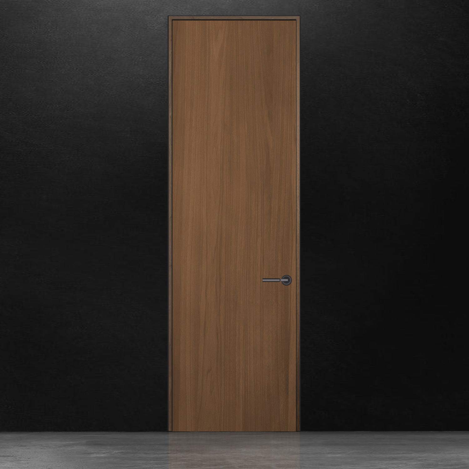 Pure walnut flat cut natural door