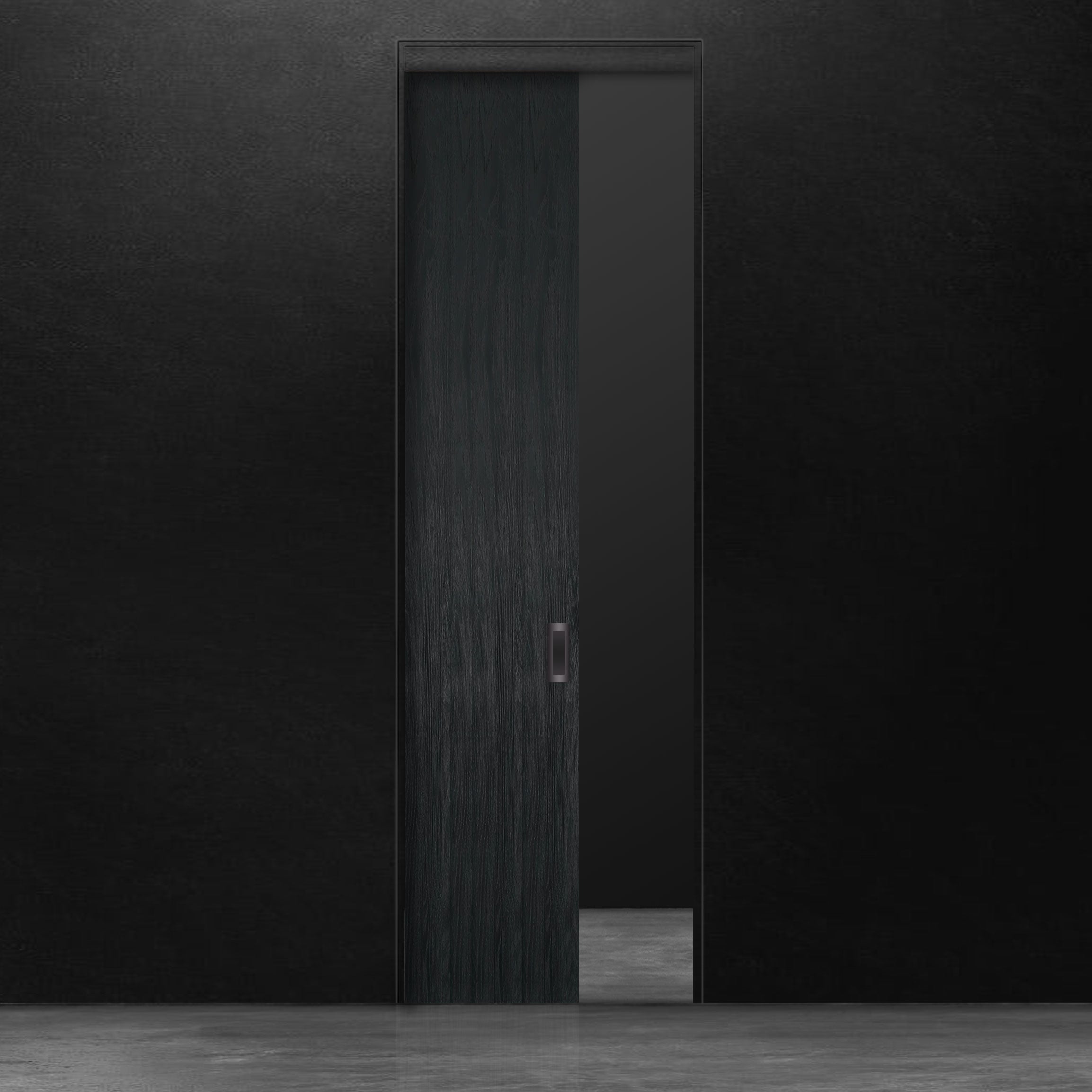 Pure pocket door red oak rift cut brushed veneer Onyx