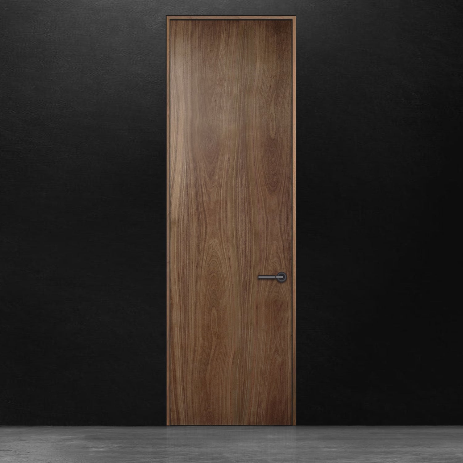 Pure walnut flat cut natural door