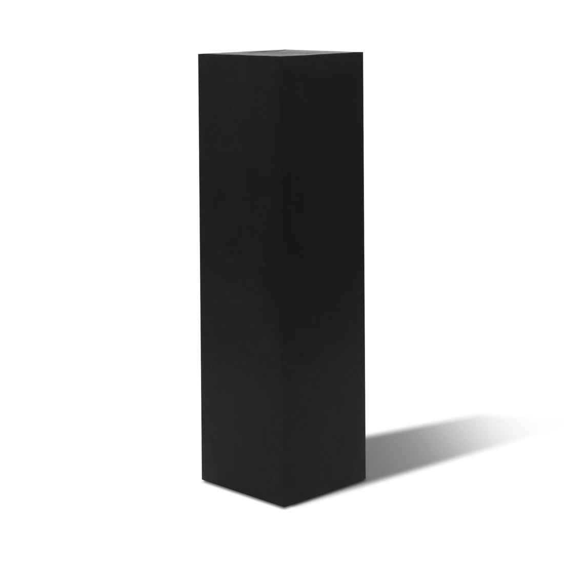 WOOD PLINTH SIDE TABLE NATURAL STONE FINISH | ONYX