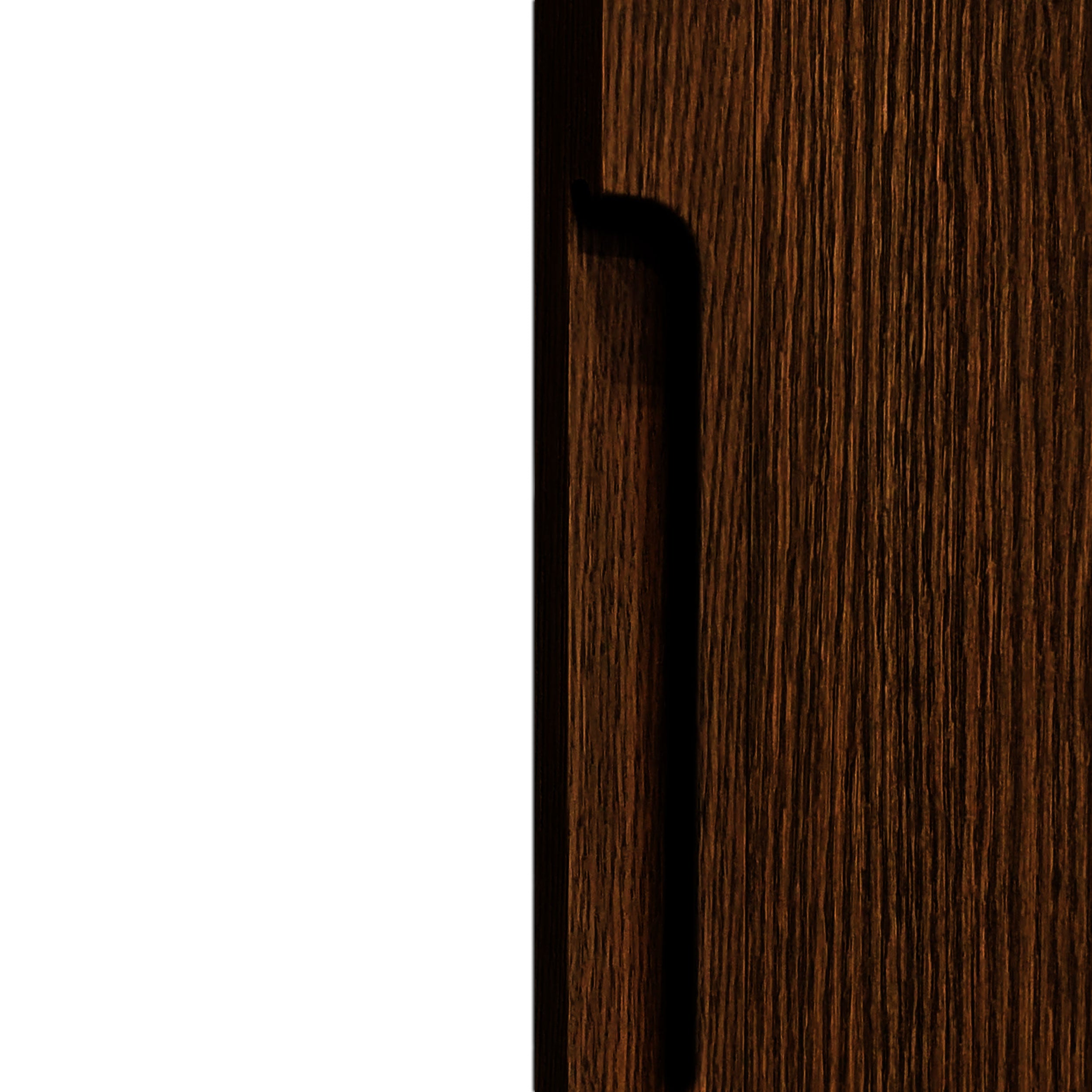 Cabinet double fini Pecan | Porte pleine