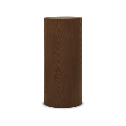 Round plinth side table 41 | Pecan