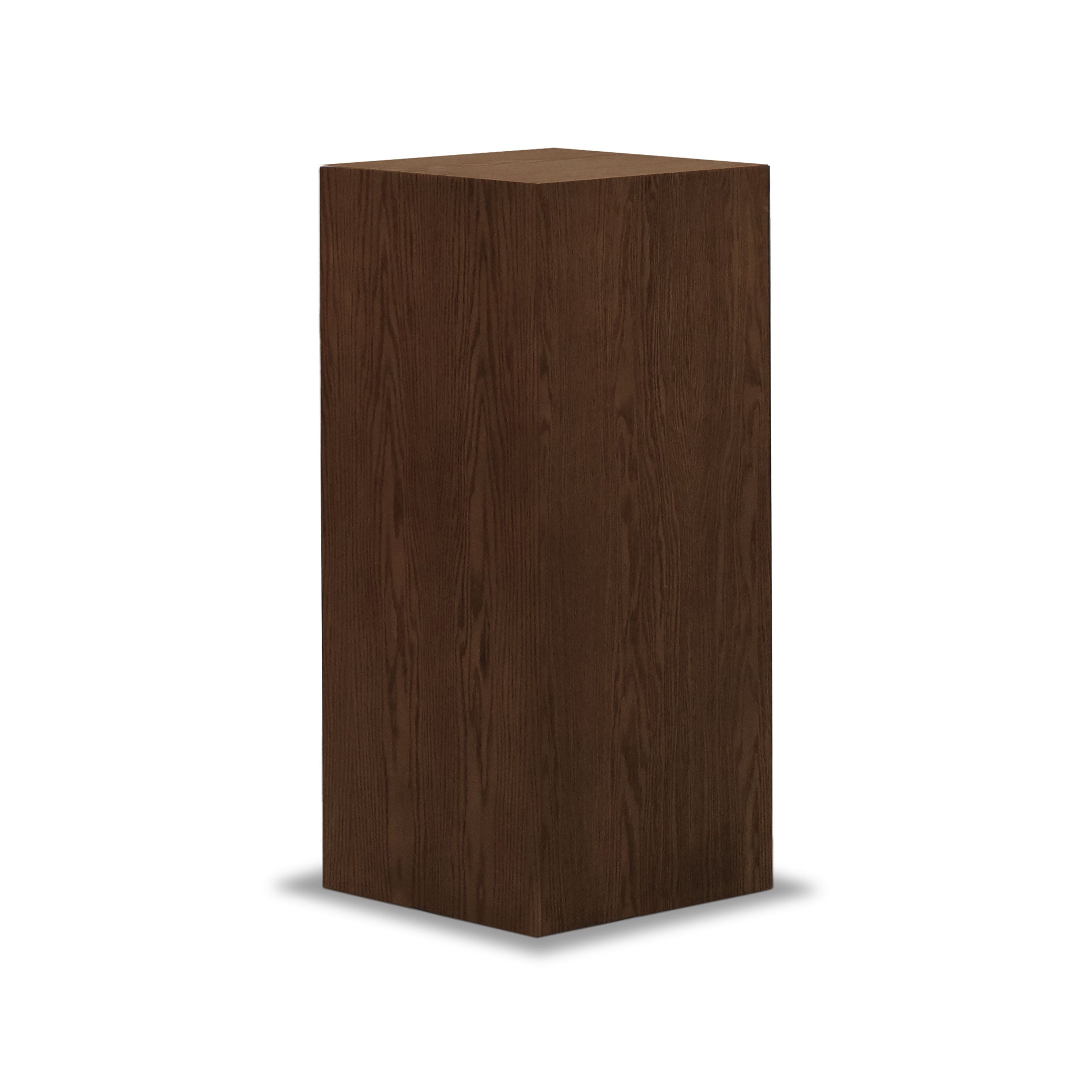 Square plinth side table 41 | Pecan