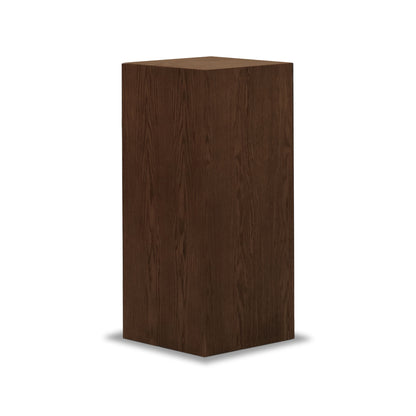 Square plinth side table 41 | Pecan