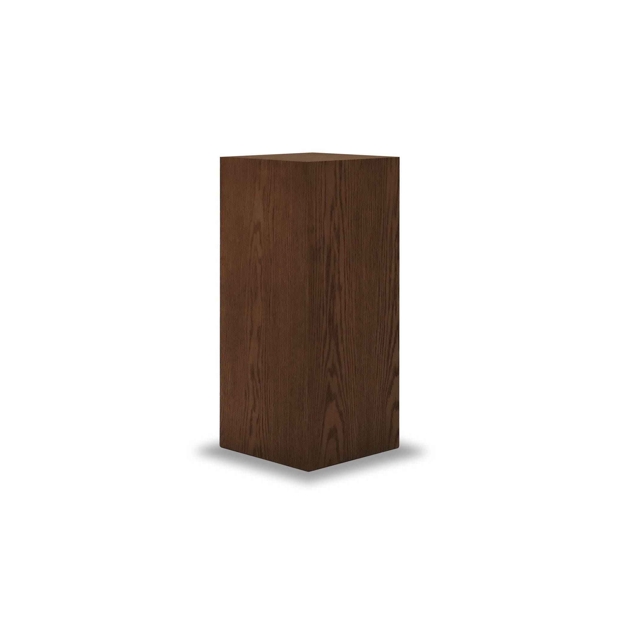 Square plinth side table 28 | Pecan