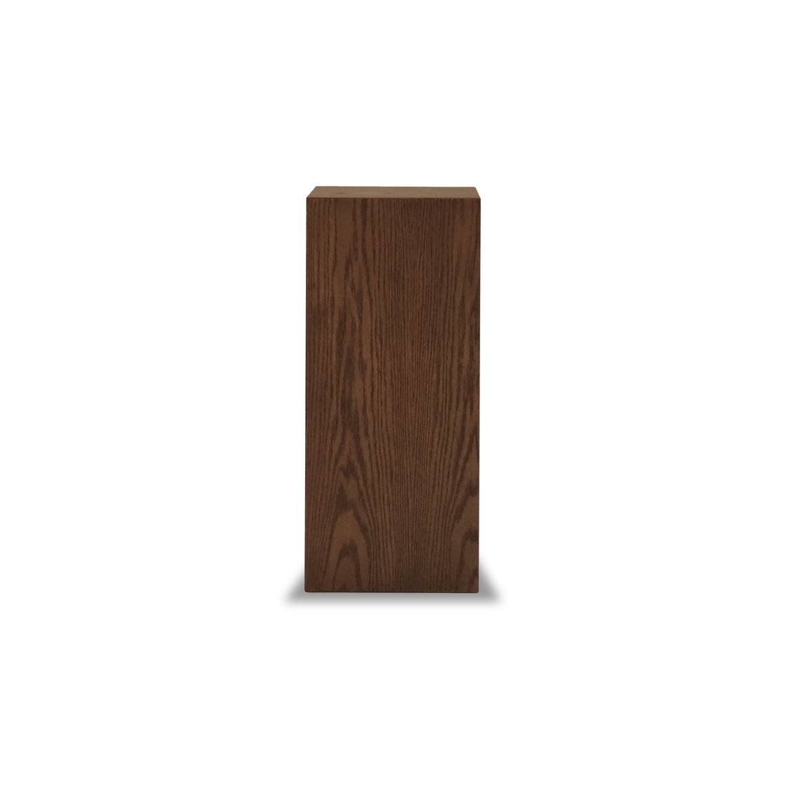 Square plinth side table 28 | Pecan