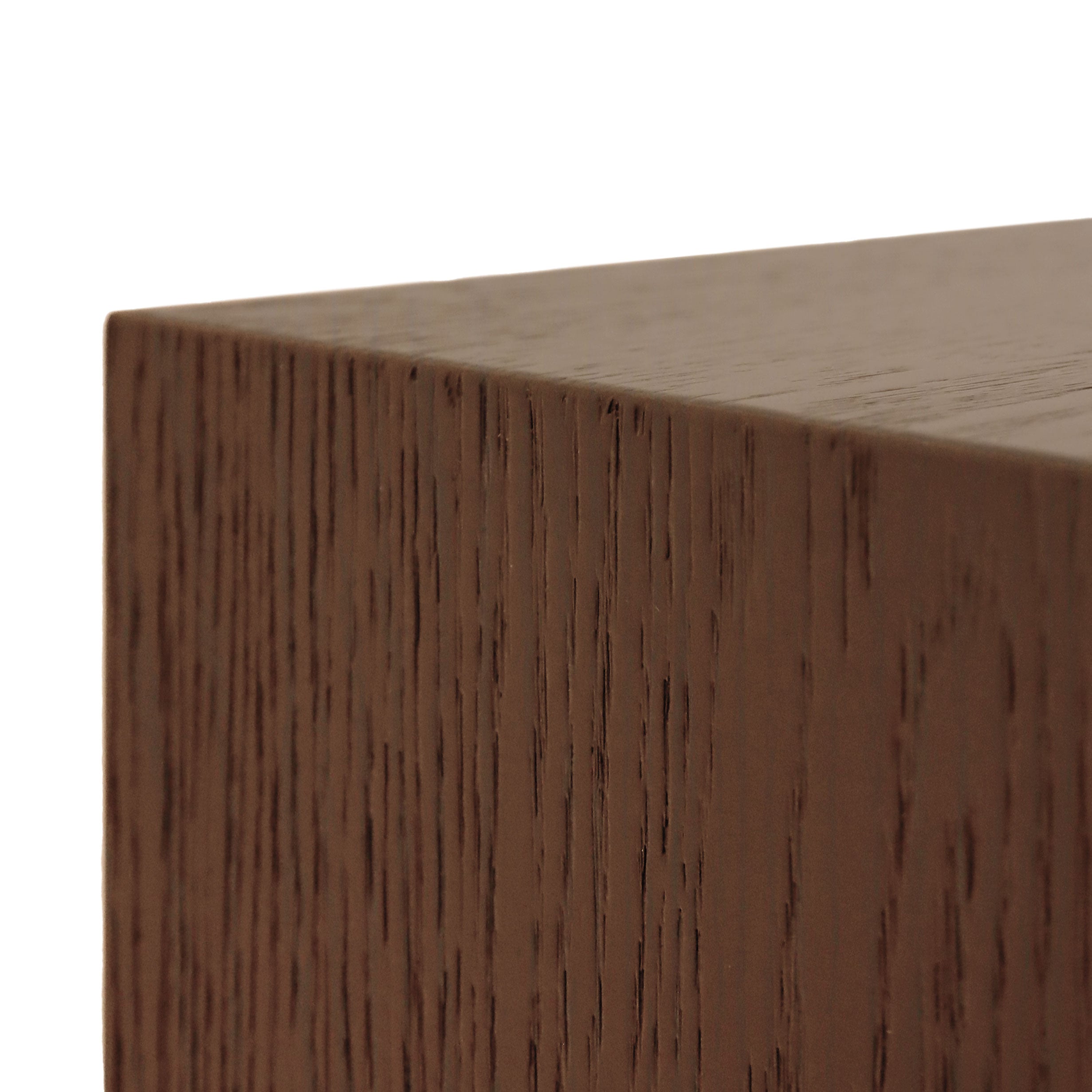 Square plinth side table 16 | Pecan