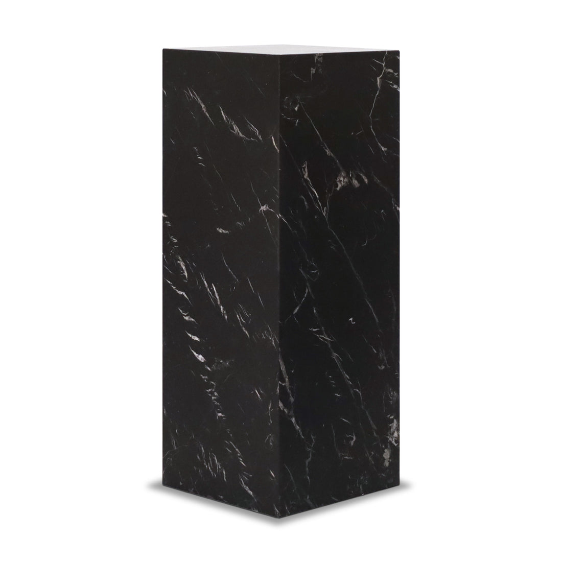 Square plinth side table 49 | Black marquina marble