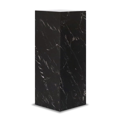 Square plinth side table 49 | Black marquina marble