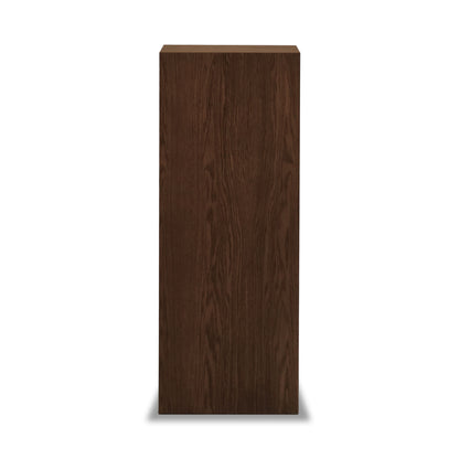 Square plinth side table 47 | Pecan