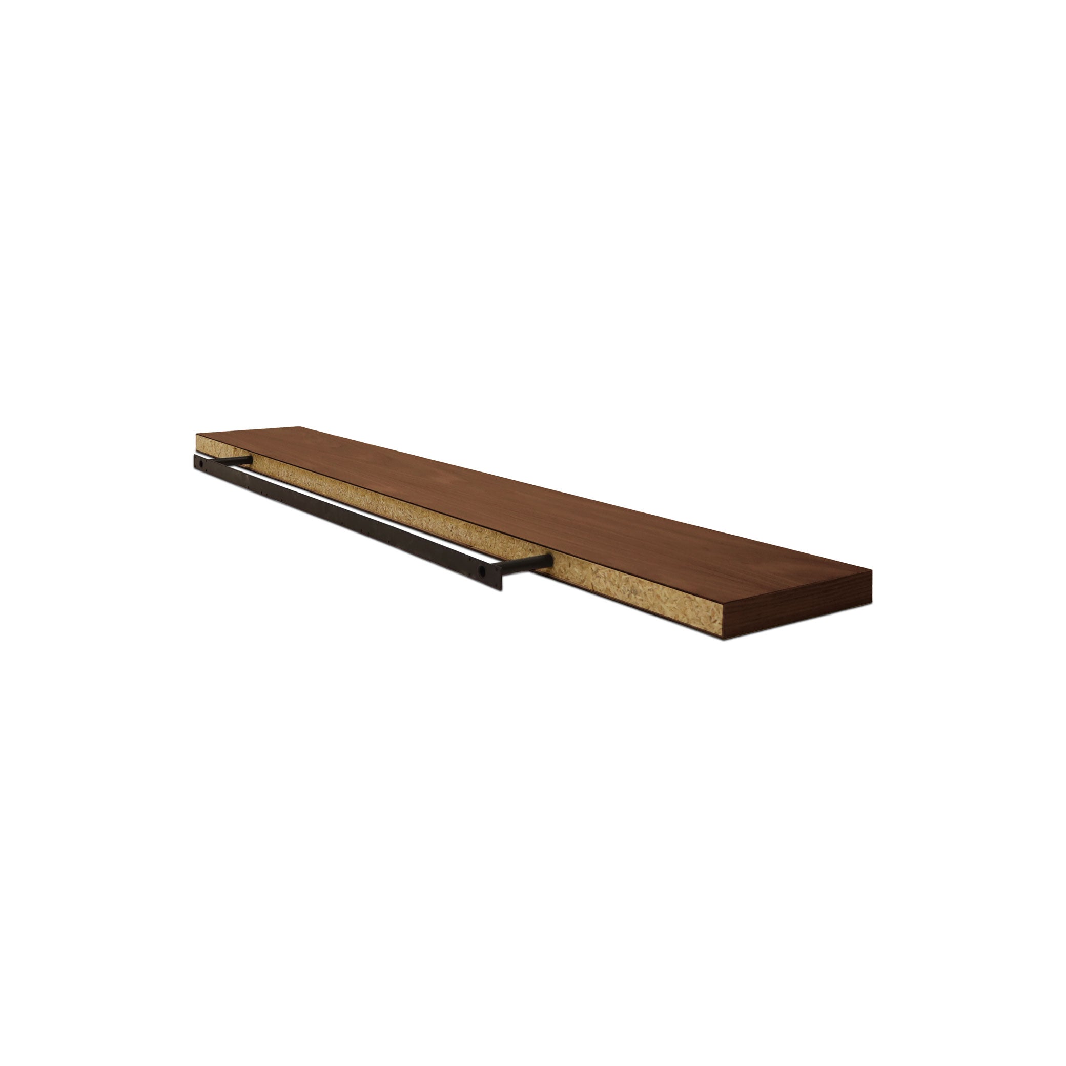 Red oak wall shelf extra large | Pecan