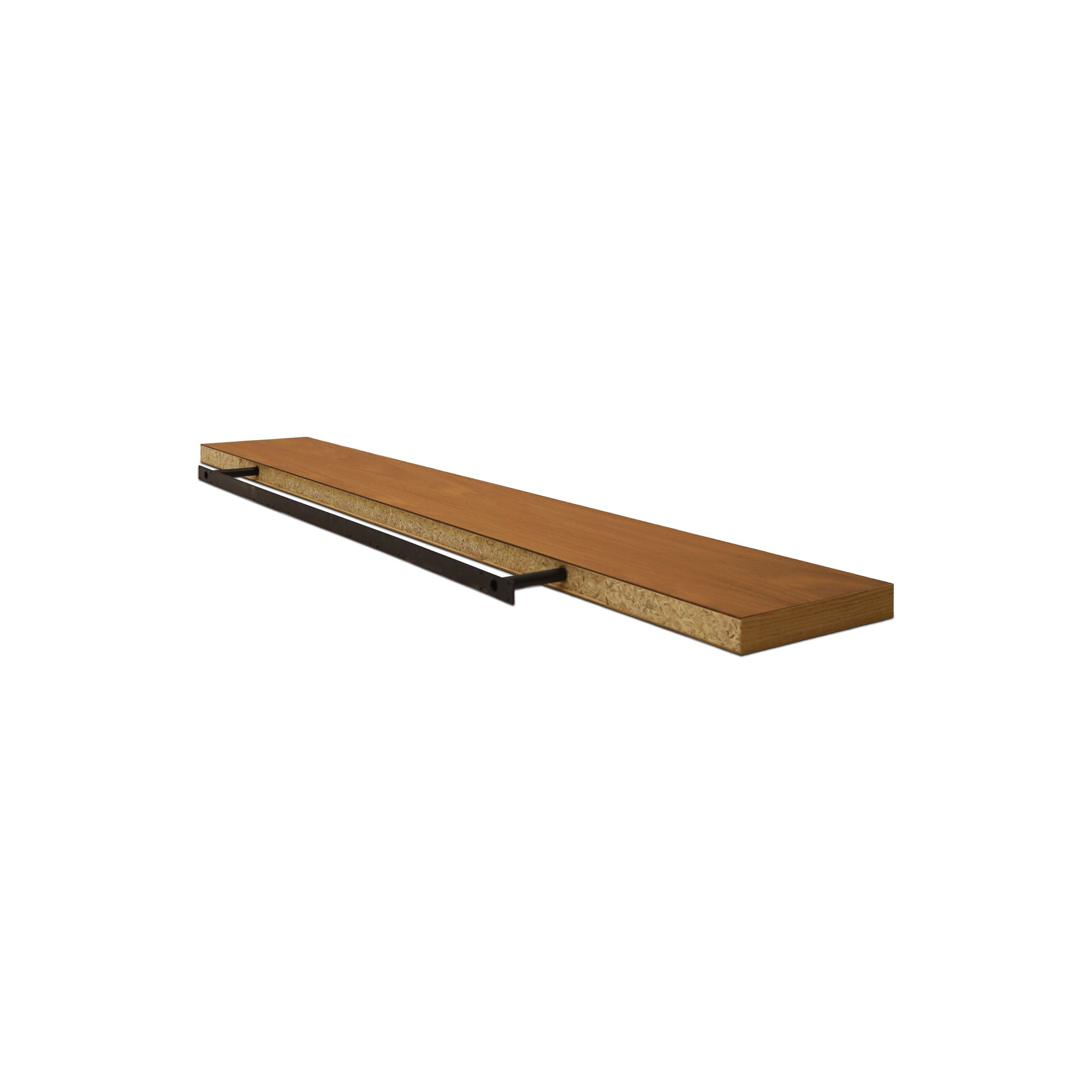 Red oak wall shelf extra large | Saddle