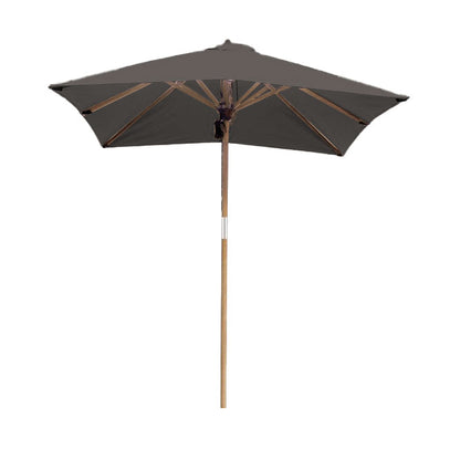 Parasol carré en bois de teck | Slate