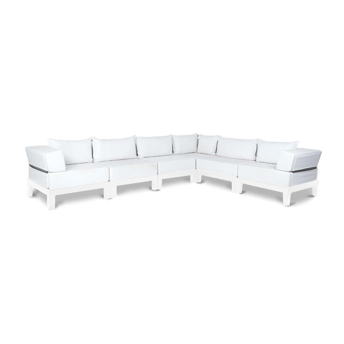 Vivere white aluminium outdoor sectional sofa | White