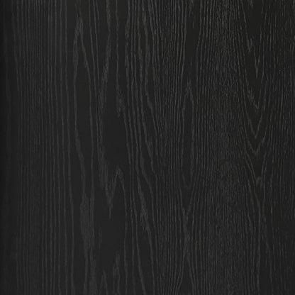 La Porte Pure en chêne rouge placage brossé sur dosse de Humble Nature présente une texture de grain de bois foncé avec de riches teintes noires, mettant en valeur des motifs naturels et des lignes verticales sur toute la surface. Le design accentue l&